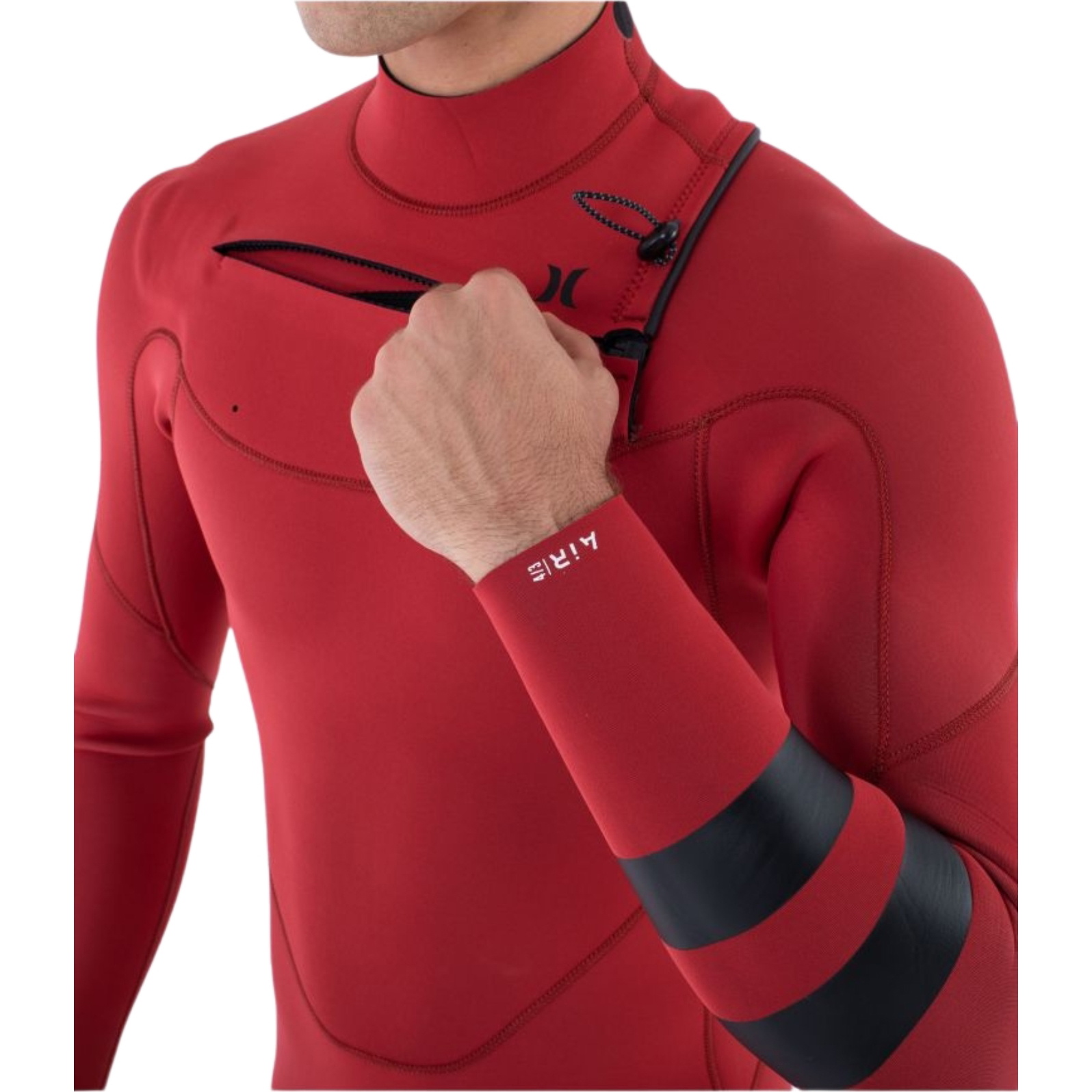 2025 Hurley Da Uomo Air 4/3mm Chest Zip Muta MFS0013413 - American Beauty